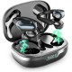 Casti Wireless fara fir Zennic® GoMax, Design Sport, Bluetooth 5.1, Rezistenta la Apa IPX6, Eliminare Zgomot, Afisaj LED, Microfoane HD, Autonomie 60h, Resigilat Casti Wireless fara fir Zennic® GoMax Resigilat